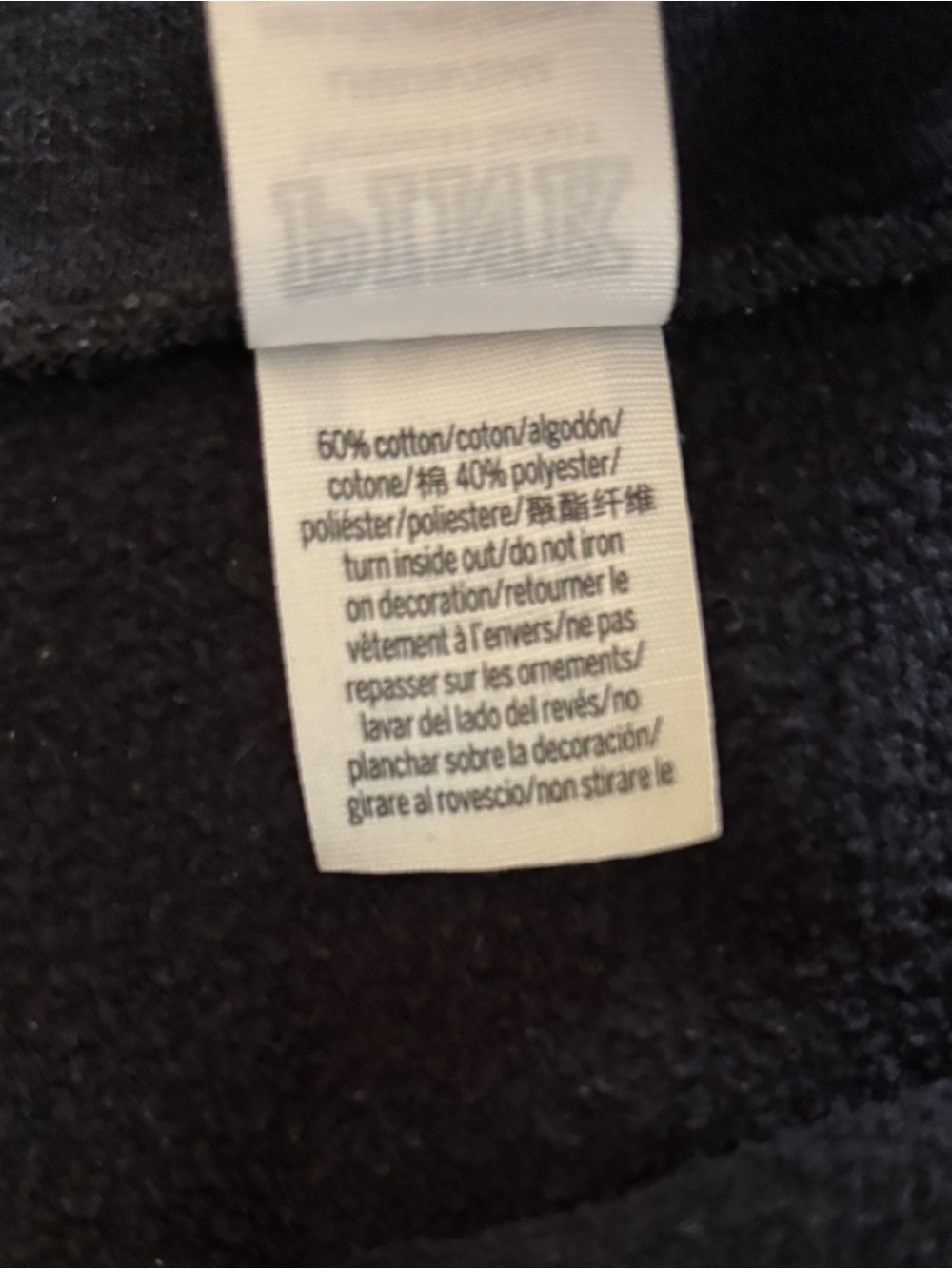 Victoria's Secret PINK Sweatshirt Large Black Gray Colorblock 1/4 Zip Pullover - Picture 3 of 7